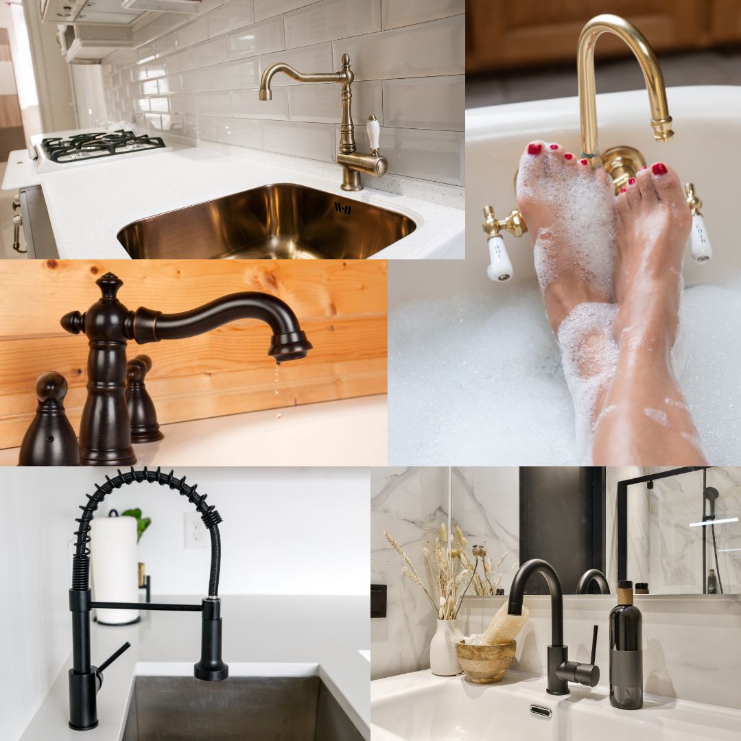 to show different types of faucets